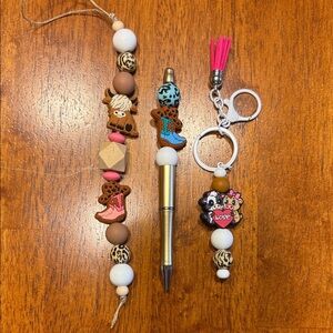 Cow Themed Accessory Set - Multicolor